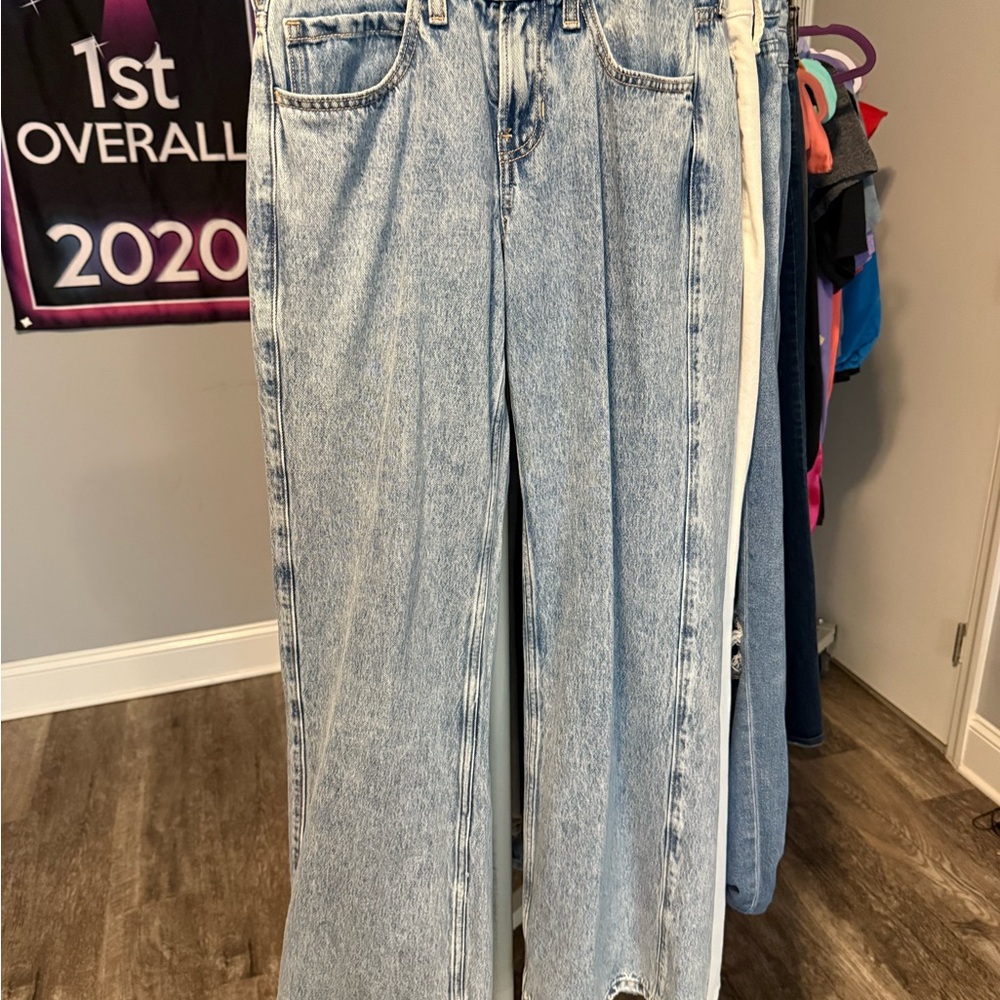 Hollister Blue Flare Wide Leg Jeans Vintage Style